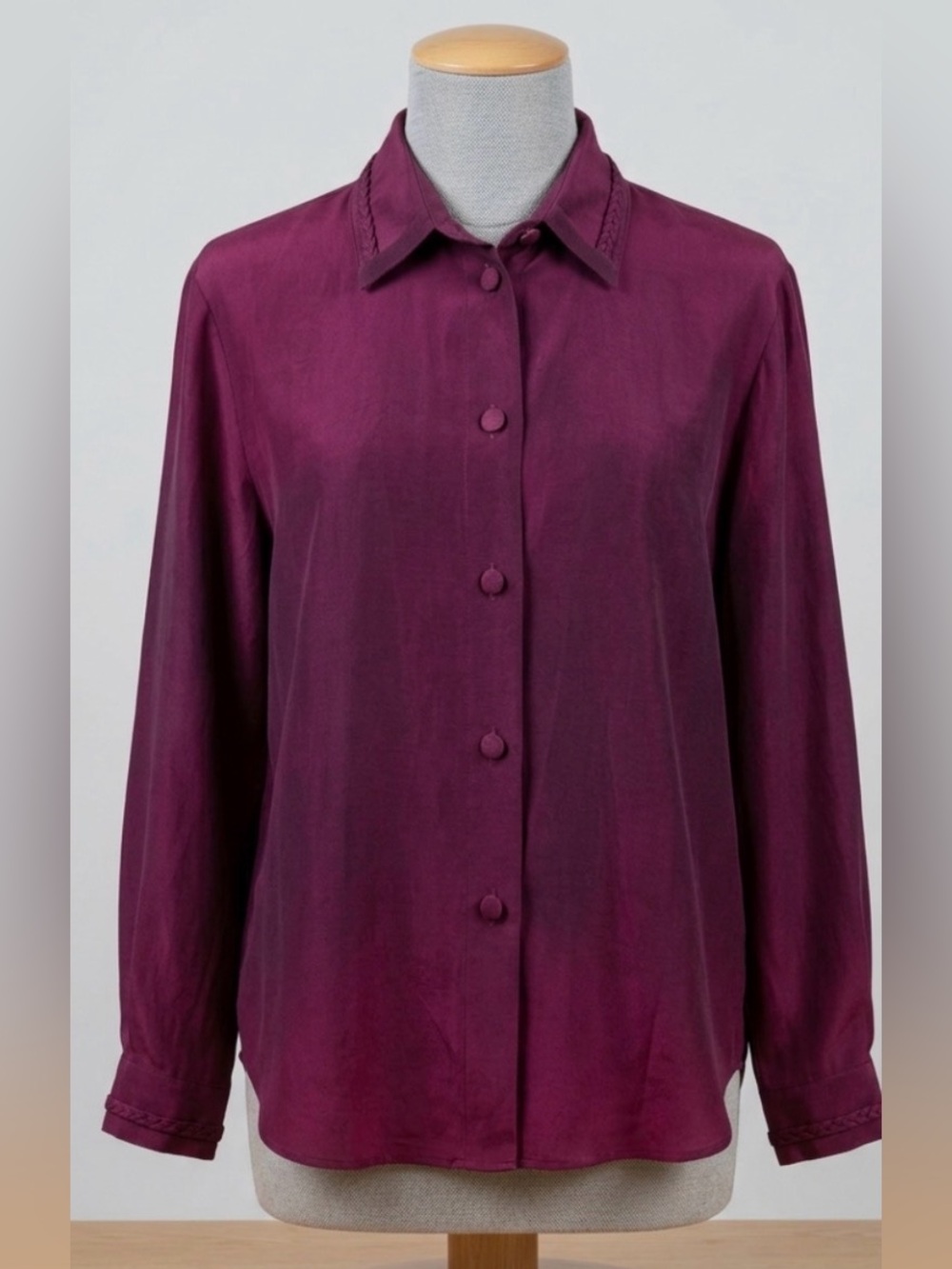 Vtg 80s/90s Marsha Brander for Componix Burgundy Blouse